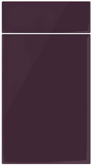 High Gloss Aubergine Kitchen Door Finish